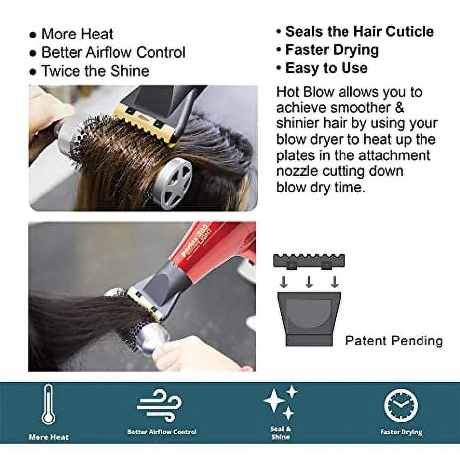 White Hair Dryer and Black Hot Blow Attachment L517960