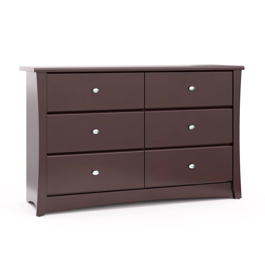 White 6 Drawer Double Dresser G10470