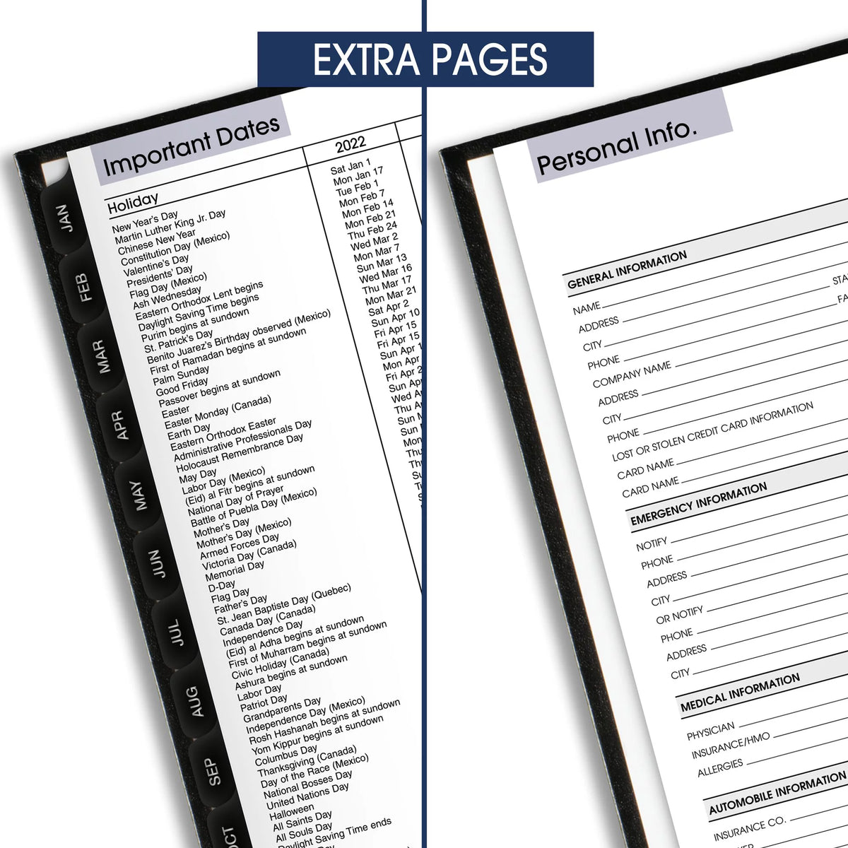 Hardcover Black Large Weekly Appointment Book Planner Q811902