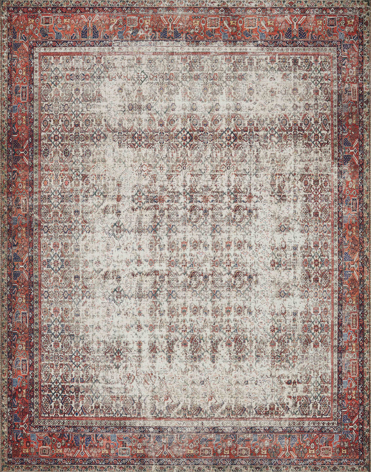Ivory Brick 7'6 x 9'6 Rug L1773