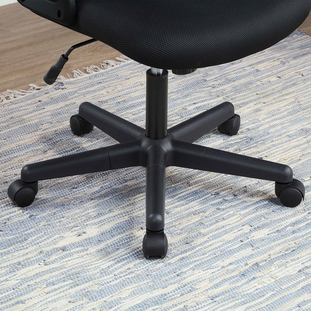 Ergonomic Office Chair with Adjustable Headrest, Black Fabric K71978