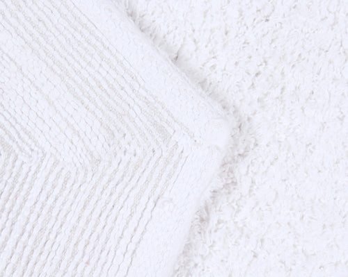 100% Cotton Tufted Non-Slip Bath Rug, 30" Round, White J340