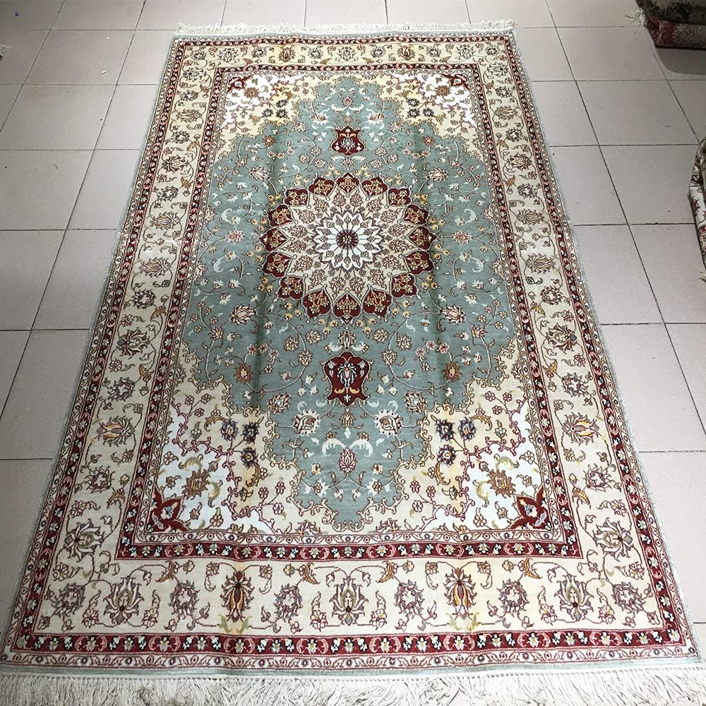 4ft x 6ft Handmade Silk Carpet J8933