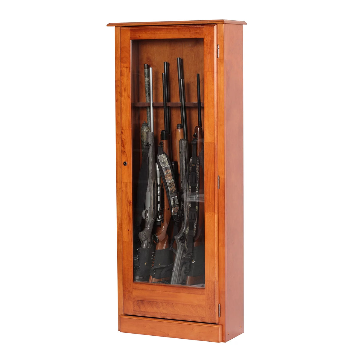 10 Long Gun Key Lock Wooden Storage Display Cabinet N50817