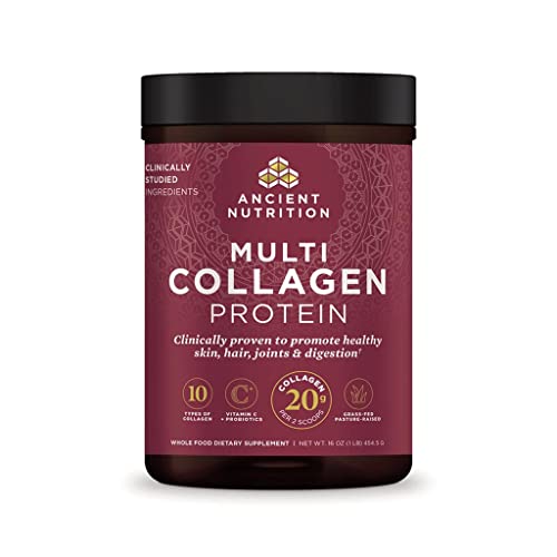 Unflavored Multi Collagen Protein Powder with Probiotics, 45 Servings, 16oz T711