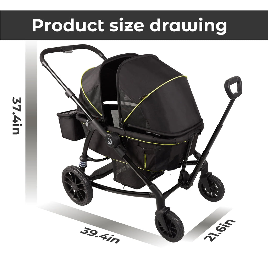 2-Seat Wagon Stroller with Adjustable Canopy N21719