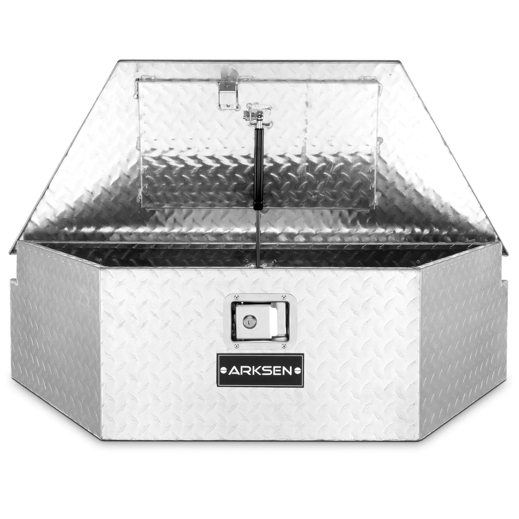 39 Diamond Plate Aluminum Trailer Tongue Box with Lock Key M701301