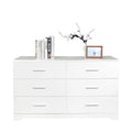 6 Drawer White Dresser M164