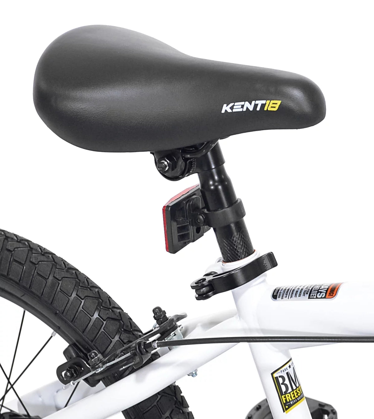 18 in. White and Black Bike M943