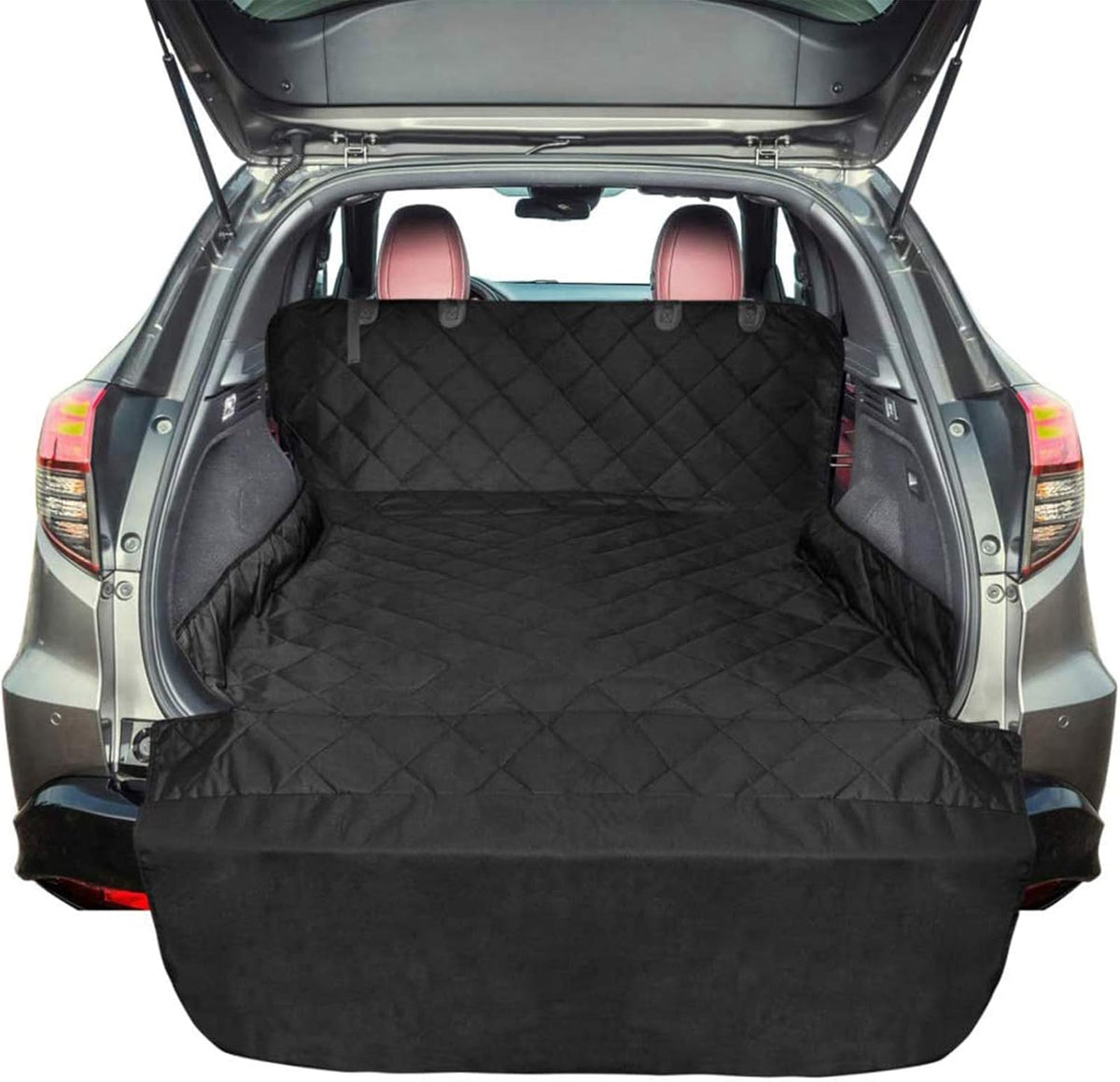 Water-Resistant SUV Cargo Liner with Non-Slip Backing, Black, Pack of 2 K765
