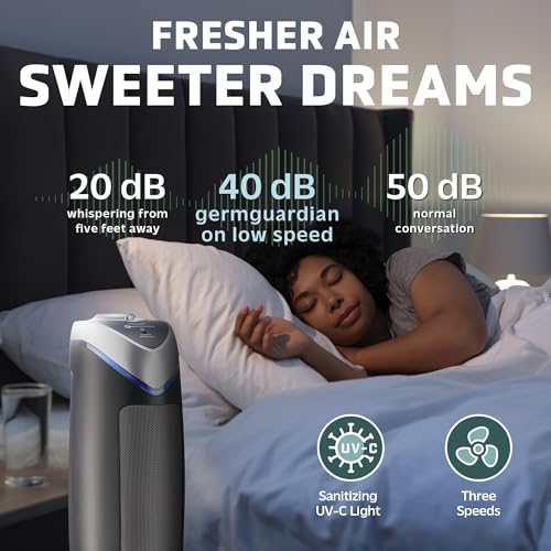 4-In-1 HEPA Air Purifier 22" Tower Gray C43695