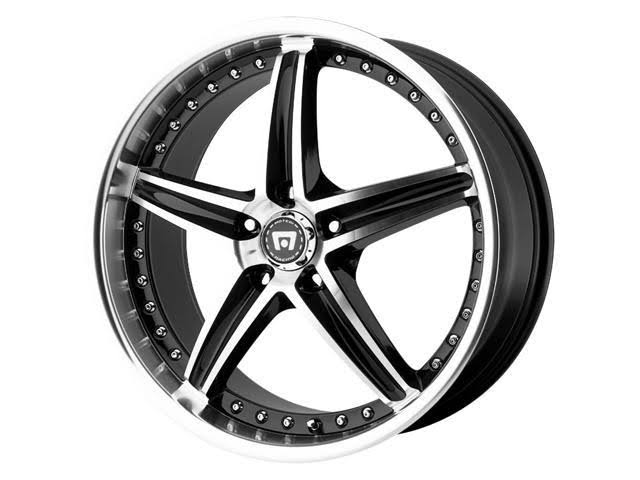 16x7 5x100 Black Machined Wheel Rim R622