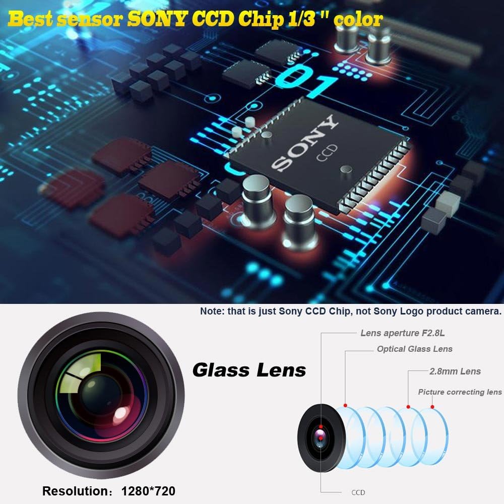 Car Rear View Backup Parking Camera HD Waterproof W2672