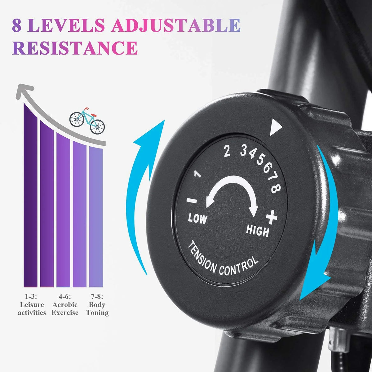 Folding Magnetic Upright Exercise Bike with LCD Monitor A731