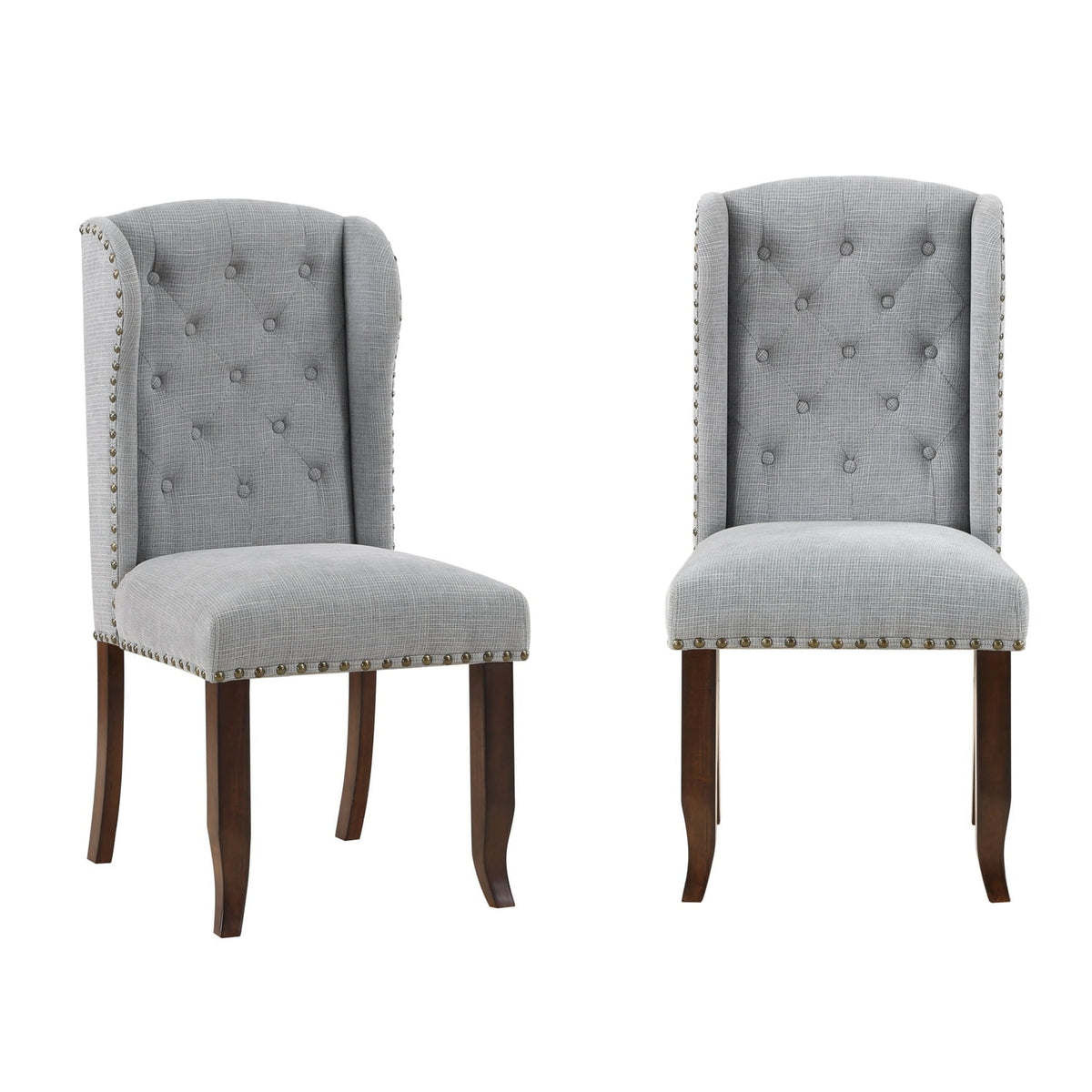 Brown and Grey Traditional Accent Dining Chair Set of Two T910488