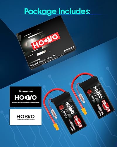 3S 2200mAh 80C 11.1V Shorty Lipo Battery Pack 2 Pack G83580