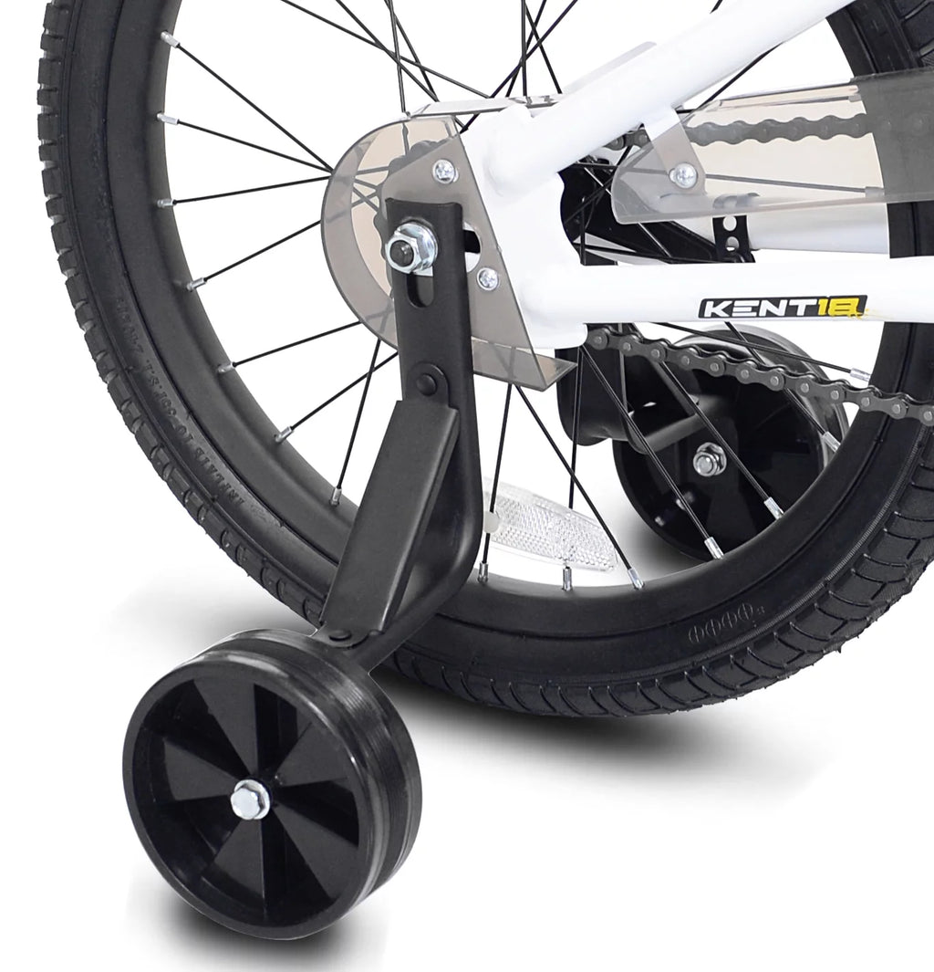 18 in. White and Black Bike M943