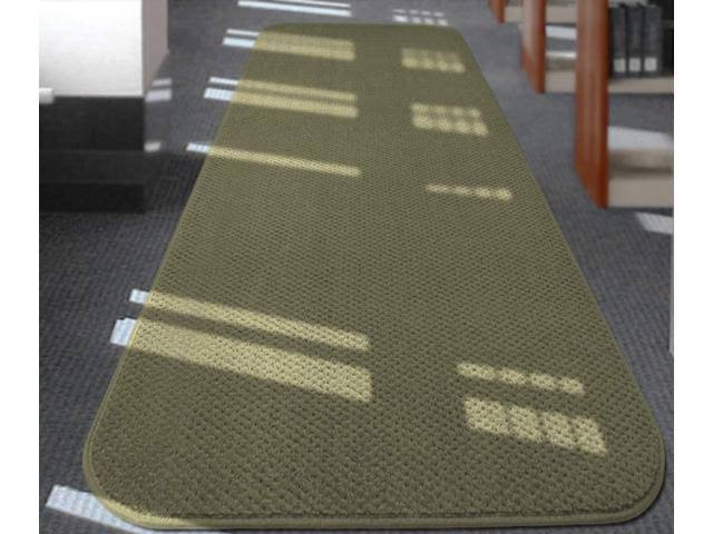 Skid-Resistant Carpet Runner Olive Green 12 ft. x 27 in. S38819