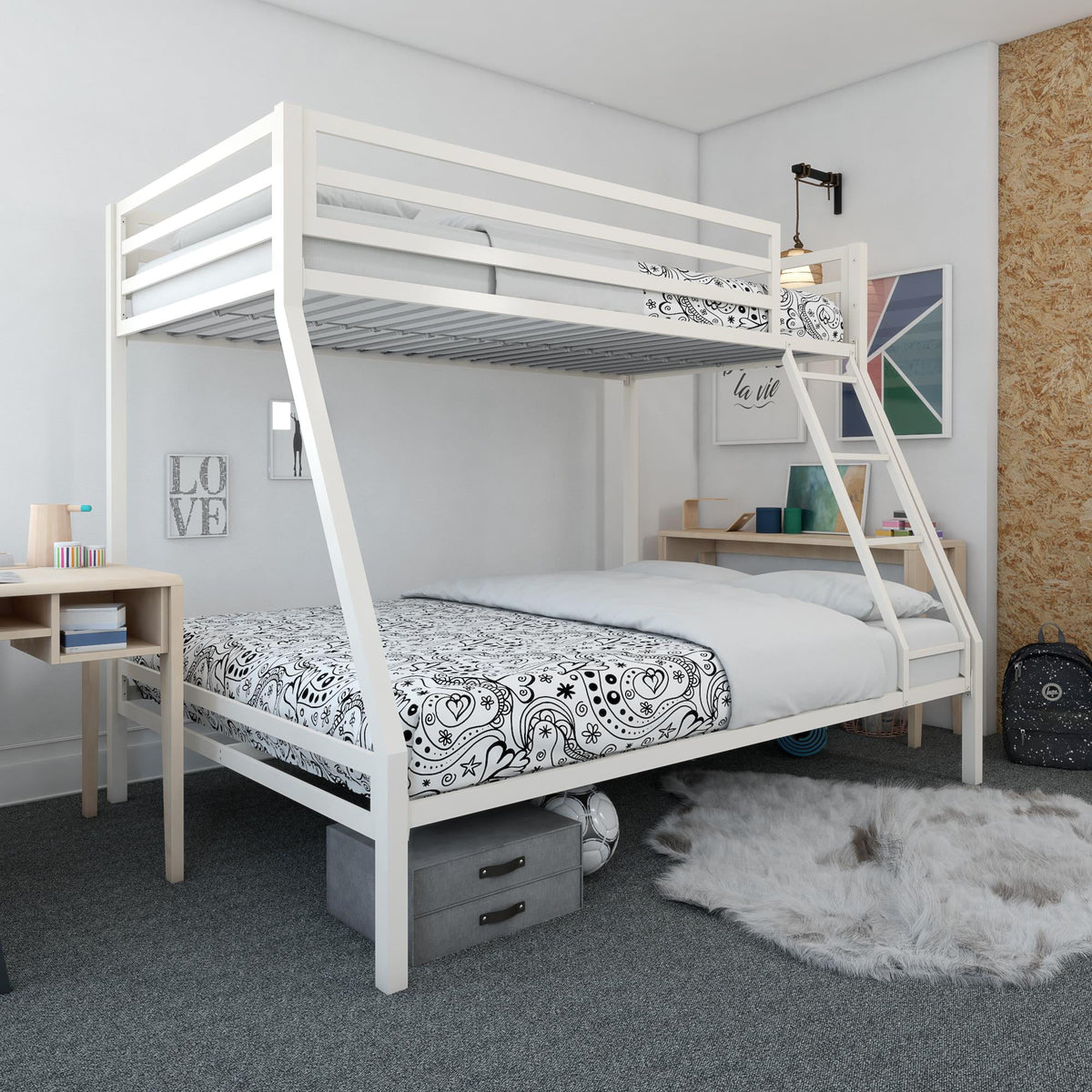 Black Twin over Full Metal Bunk Bed N954