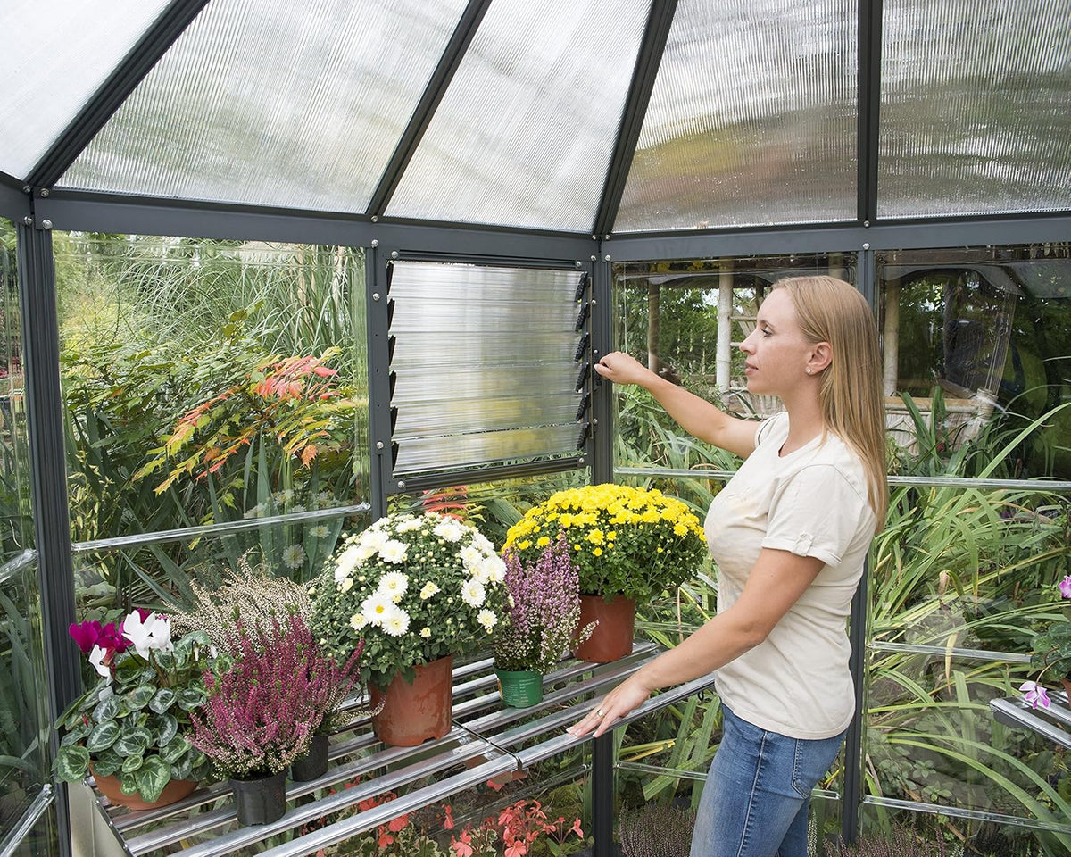 7' x 8' x 9' Gray Greenhouse Y10881