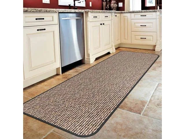 Skid-Resistant Carpet Runner Black Ripple 18 ft. x 36 in. R6843