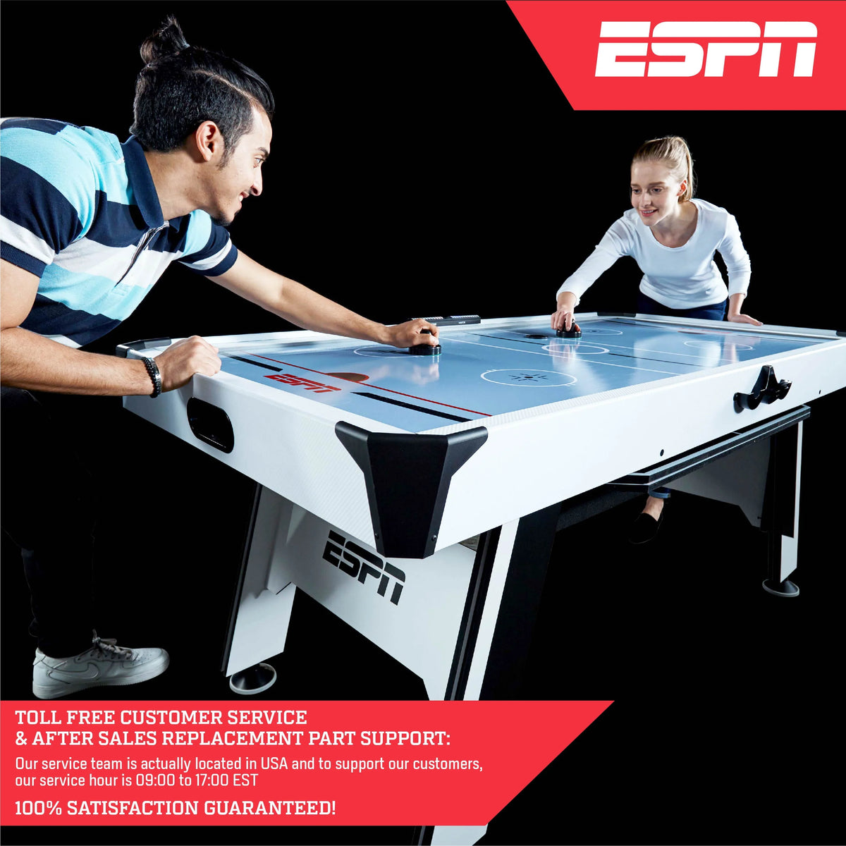 Arcade Air Powered Hockey Table and Tennis Top 2-in-1 W6535