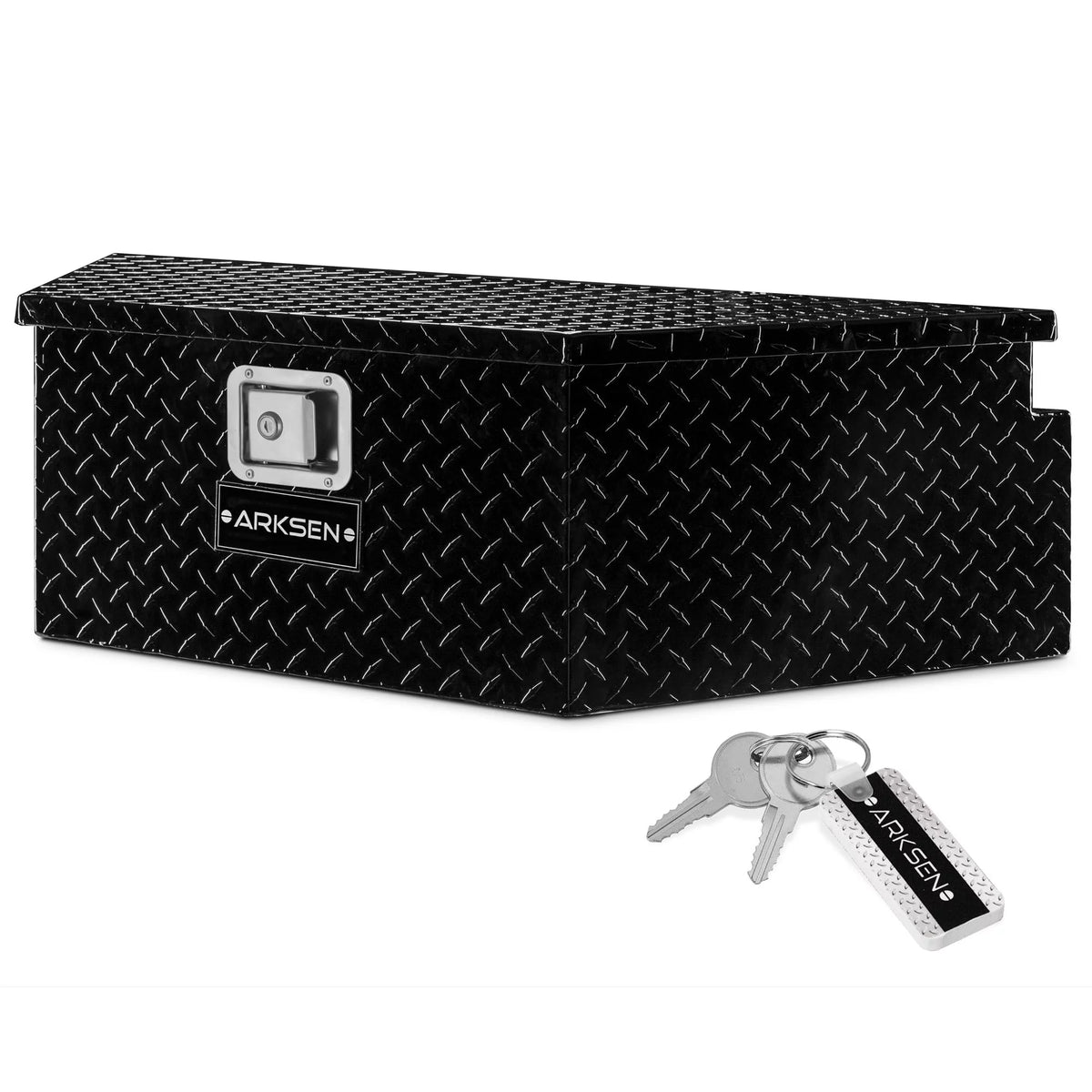 39 Diamond Plate Aluminum Trailer Tongue Box with Lock Key M701301
