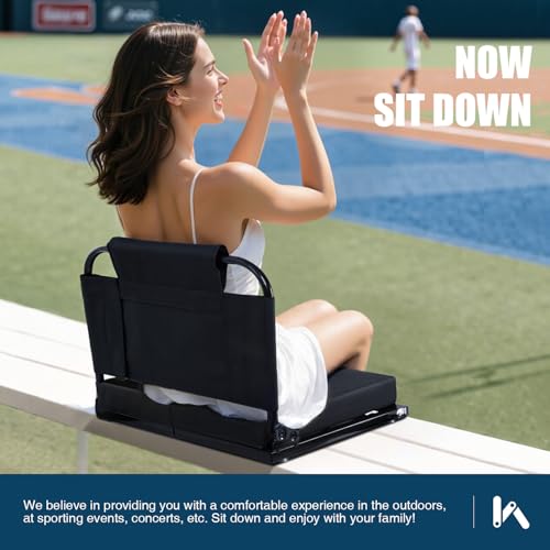 Bleacher Chairs with Back and Cushion W698897