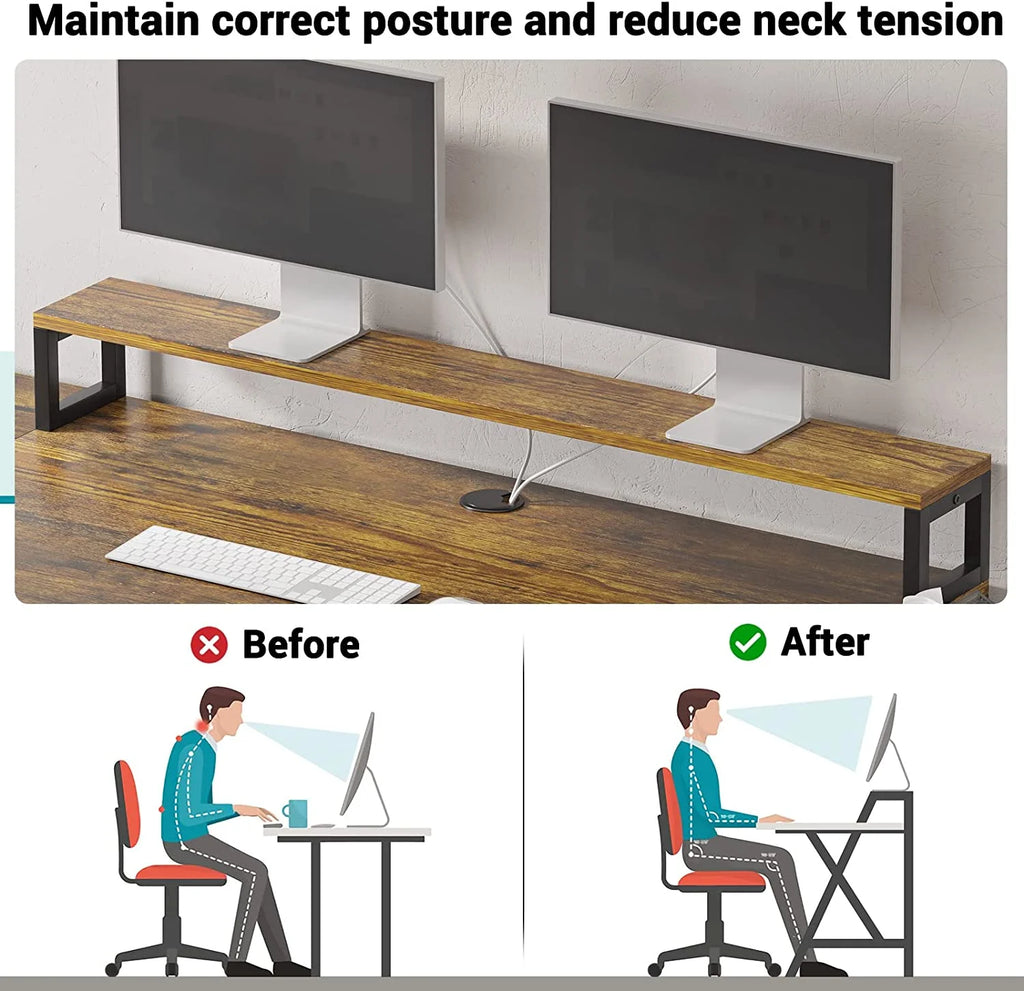 L Shaped Desk with Lift Top and Storage Shelves W328780