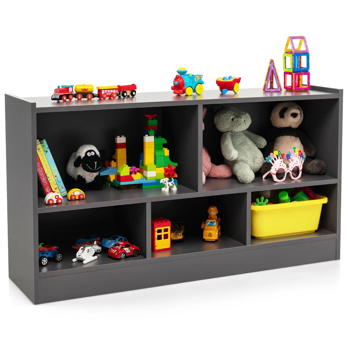 White 5-Cube Wood Bookcase U46862