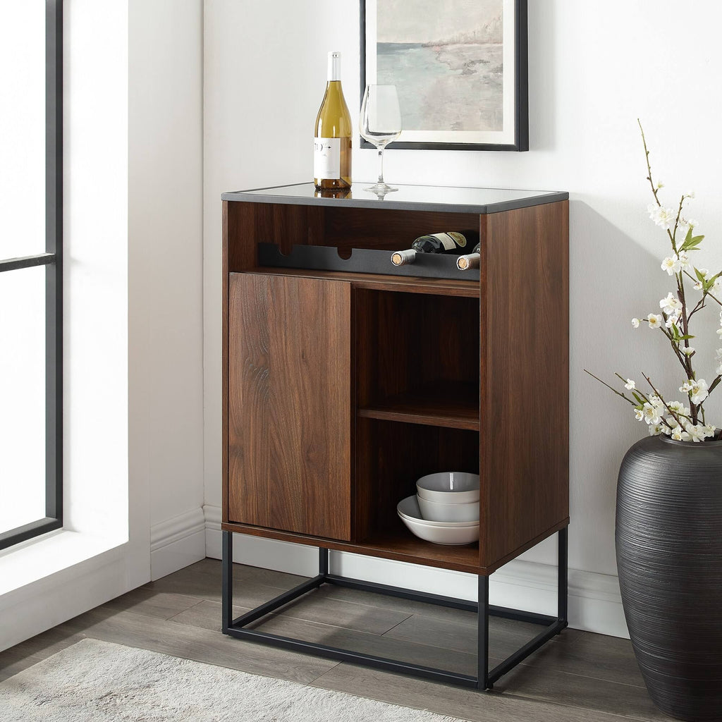Glass Top 1-Door Bar Cabinet L36968