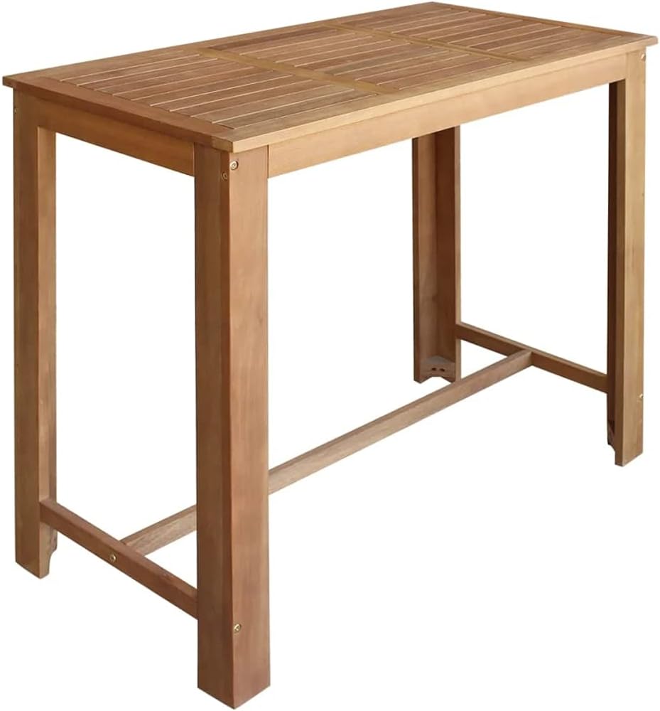 Solid Acacia Wood Bar Table 59x27.6 Brown L194