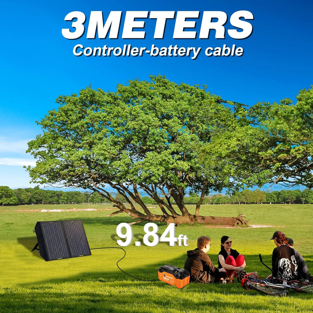 60W Solar Panel Kit with 20AH 12V Lithium Battery B570