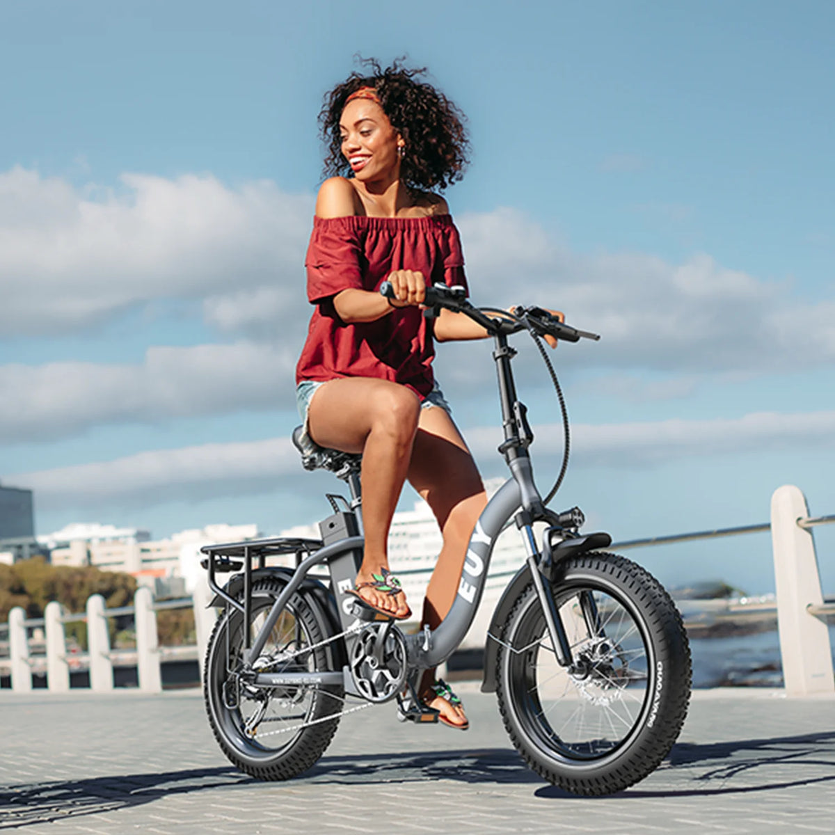 Electric Bike 750W Motor 20 Fat Tire 48V 15Ah Battery J1886