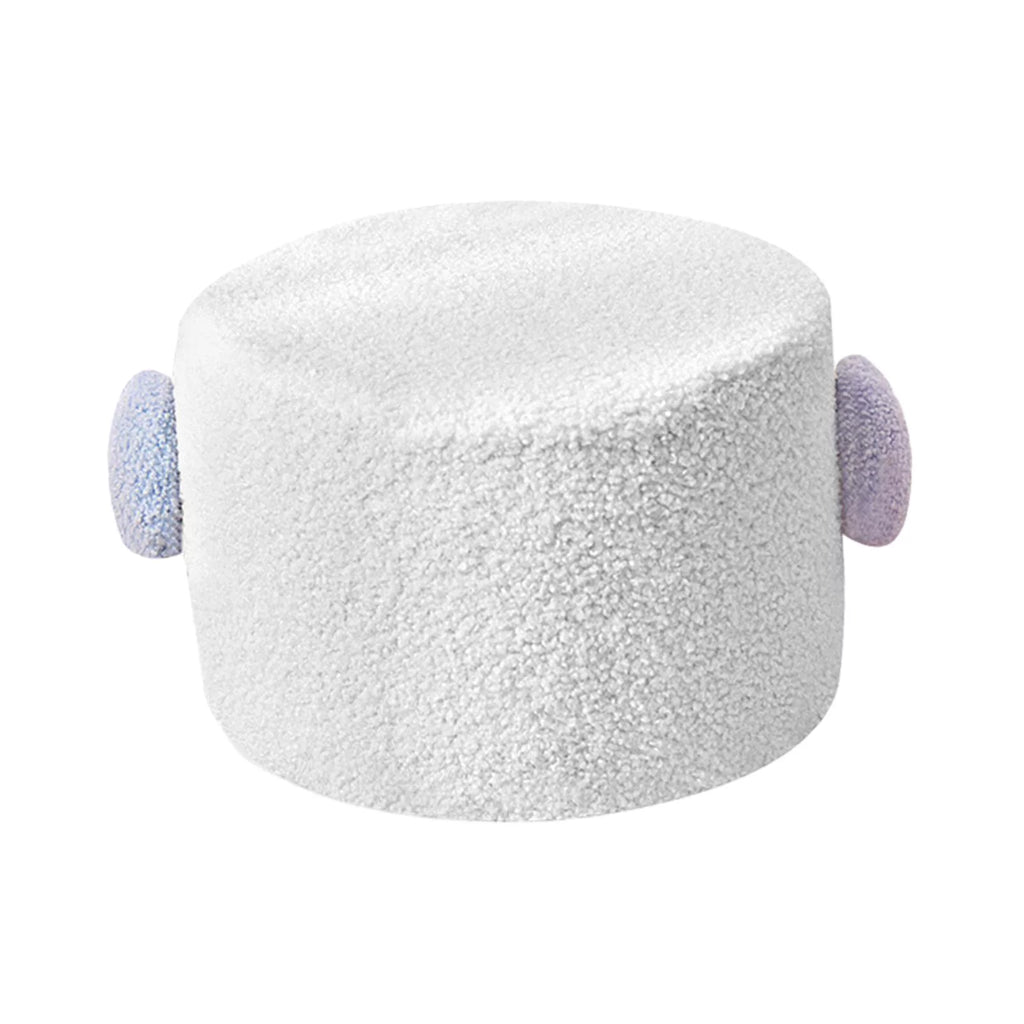 White Small Footstool Ottoman I2059