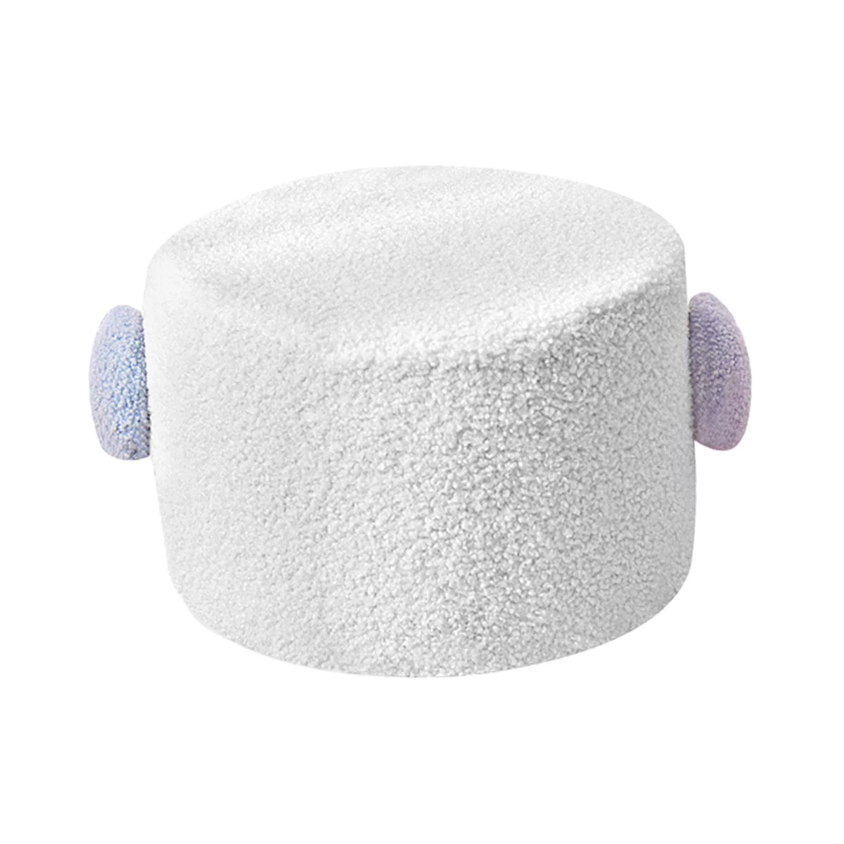 White Small Footstool Ottoman I2059