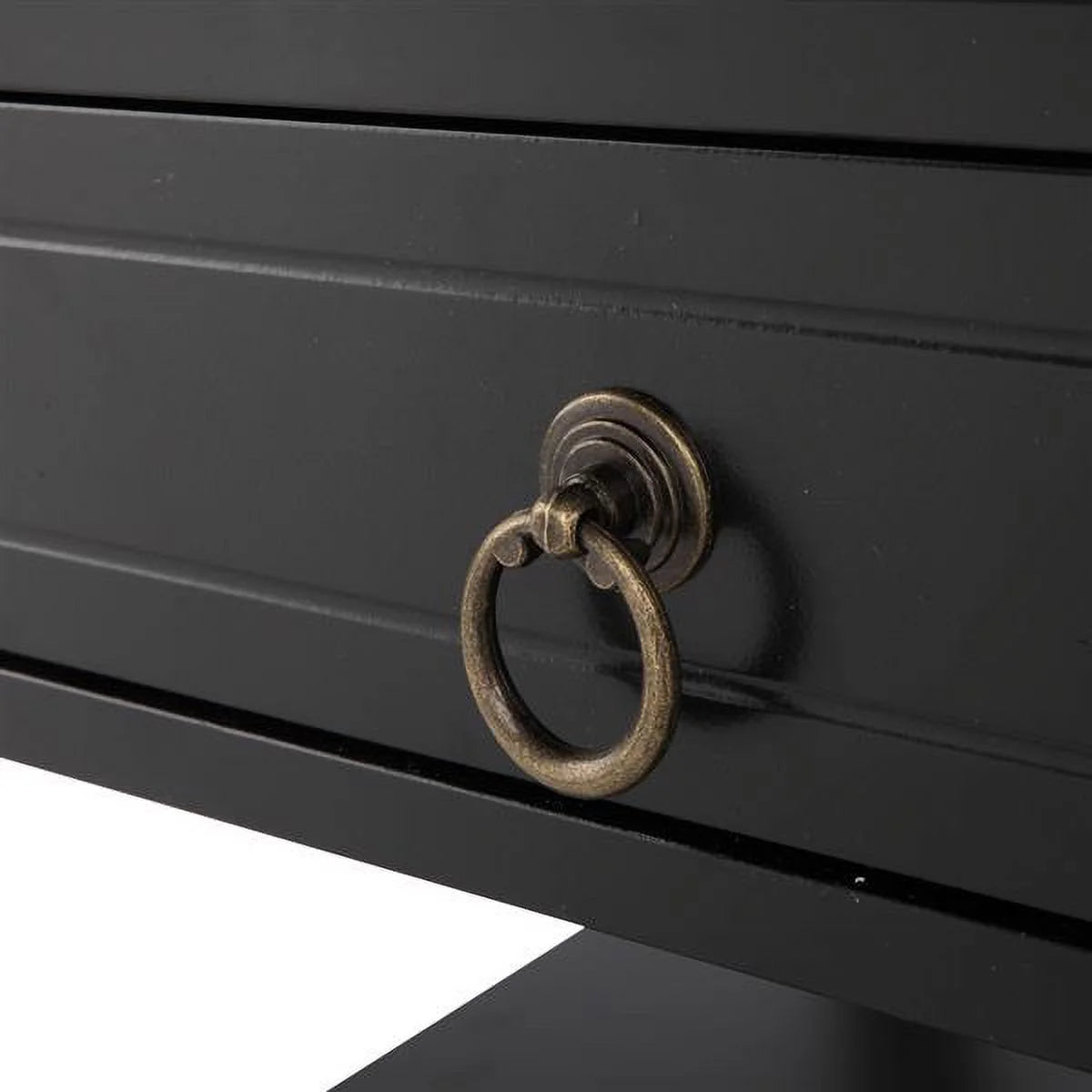 Black Solid Wood Coffee Table U7792