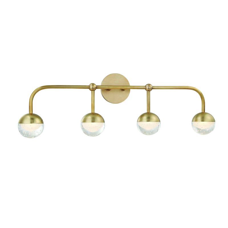 Aged Brass LED Bath Light F73072