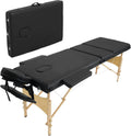 Black 3 Fold Portable Massage Bed with Carrying Case G878
