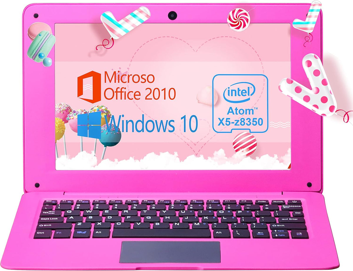 10.1 inch Ultra-Thin Laptop AtomX5 Z8350 Quad Core 2G RAM 32GB EMMC Pink Y7158