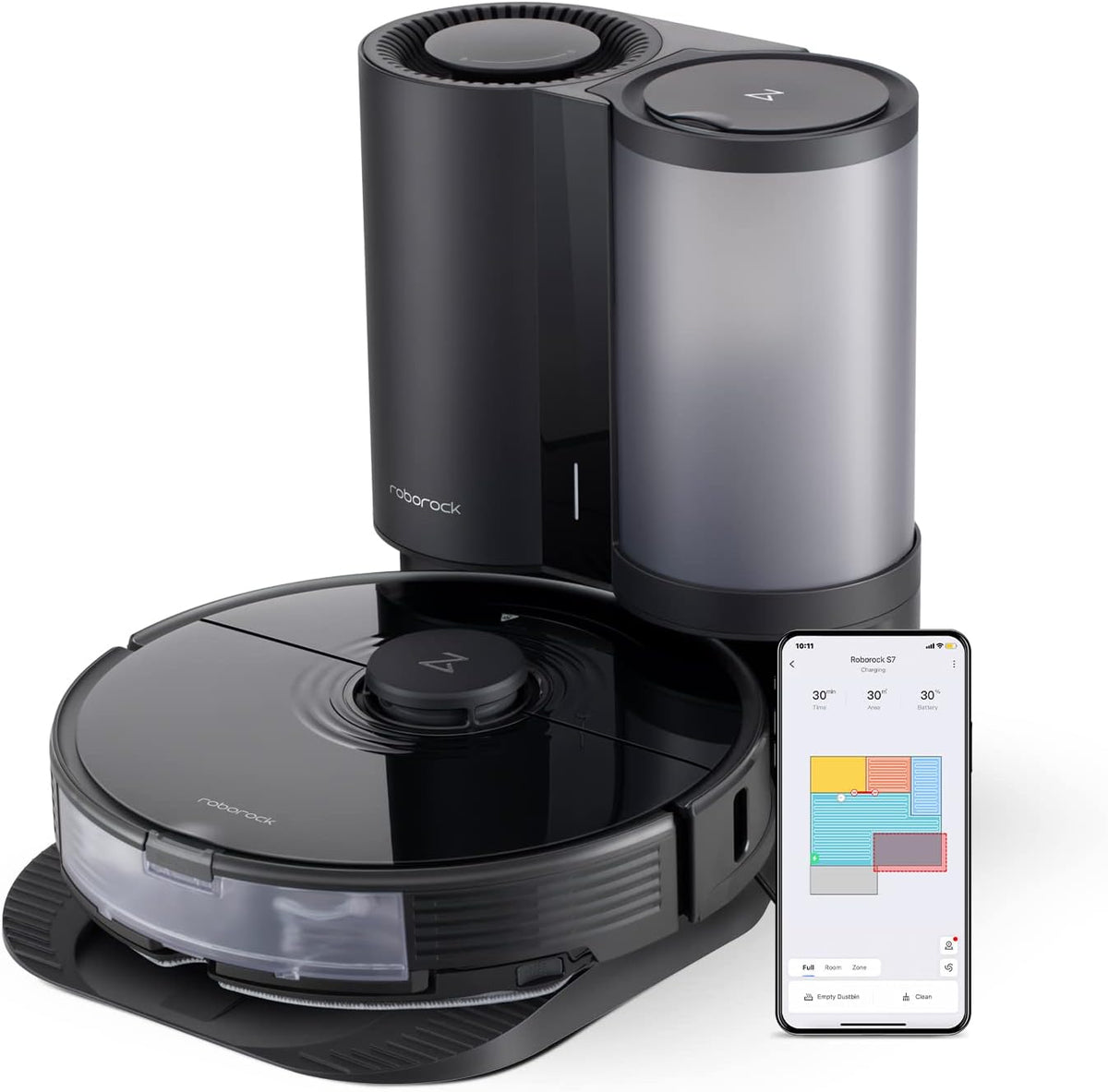 Robot Vacuum and Sonic Mop with Auto-Empty Dock O7266