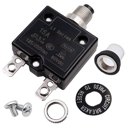 10Amp Electric Button Breaker 125/250VAC Thermal Overload Protector T7740