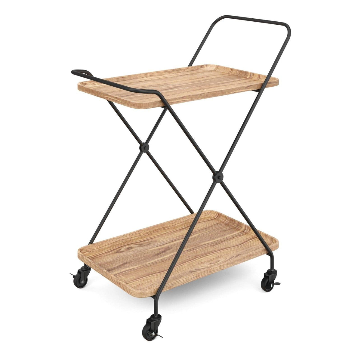 Beige Rolling Bar Cart or Serving Cart R6284