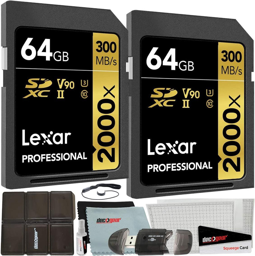 Pack of 2 64GB SDXC UHS-II Memory Cards X420147