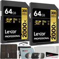 Pack of 2 64GB SDXC UHS-II Memory Cards X420147