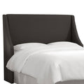 California King Linen Charcoal Wingback Headboard T2099