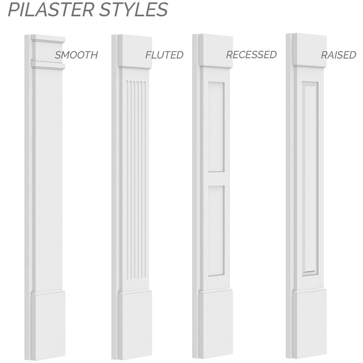 PVC Pilaster with Capital and Base (Pair) H521