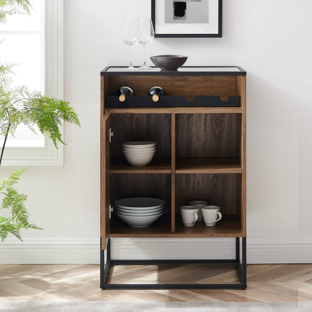 Glass Top 1-Door Bar Cabinet L36968