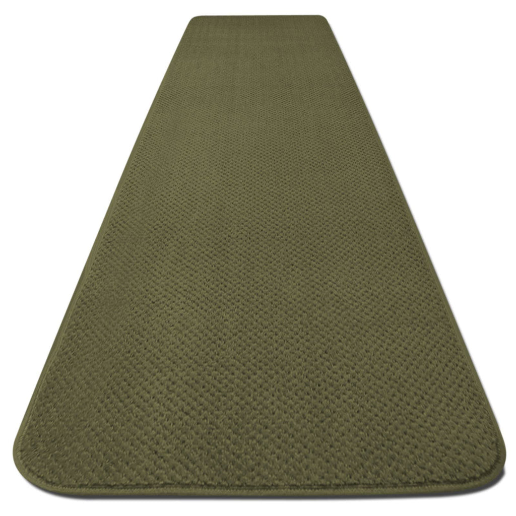 Skid-Resistant Carpet Runner Olive Green 12 ft. x 27 in. S38819