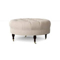 Curious Pearl Black Walnut Brass Cocktail Ottoman I464